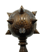 украинские сувениры, деревянная булава с тризубом