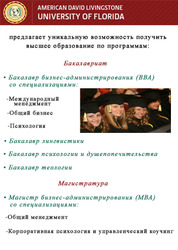 Обучение за границей (США, штат Флорида)